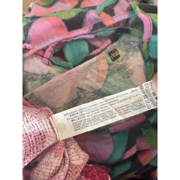 Tea Collection Ruffle Sleeve Jumpsuit +Zara Floral Jumpsuit GIRL SIZE 8 Preppy - Picture 3 of 16